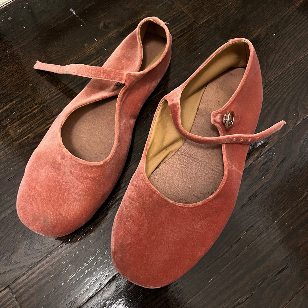 Doen Pink Mary Jane Slippers